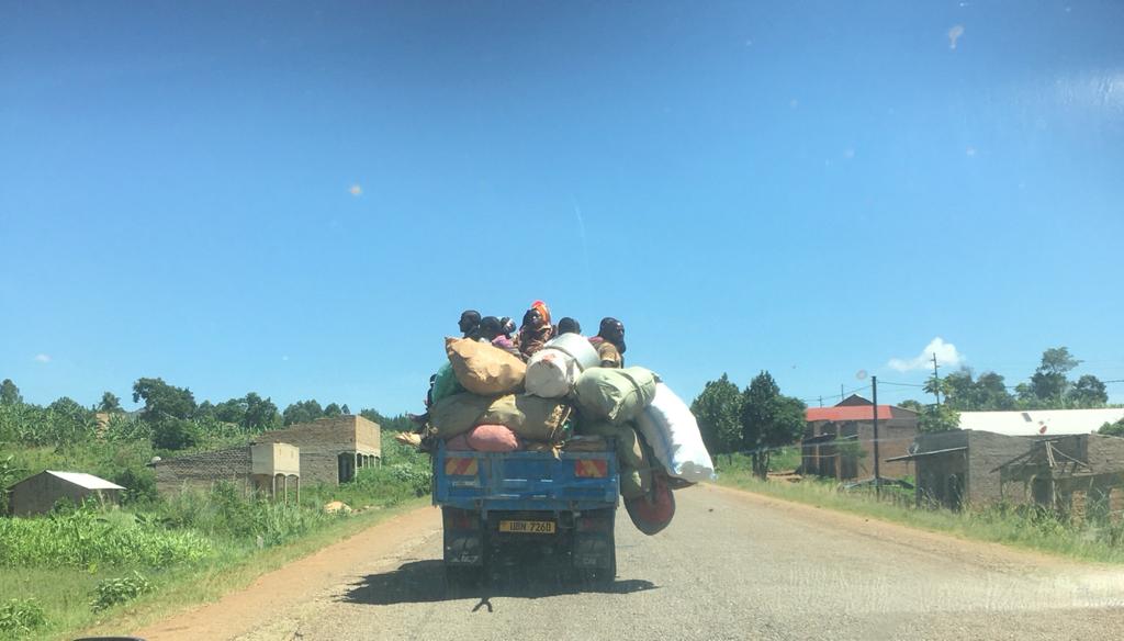 An executive, air-conditioned Ugandan luxury coach.